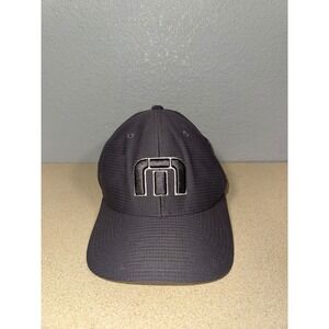 TravisMathew Gray Flexfit Baseball Cap Small/Medium embroidered Logo Golf